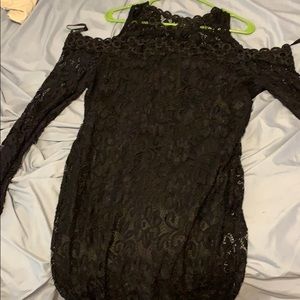 All black Lacey dress with sleeves